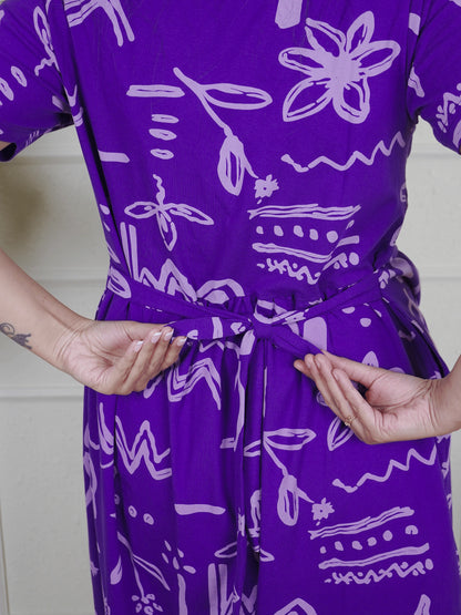 Purple Abstract Full Length