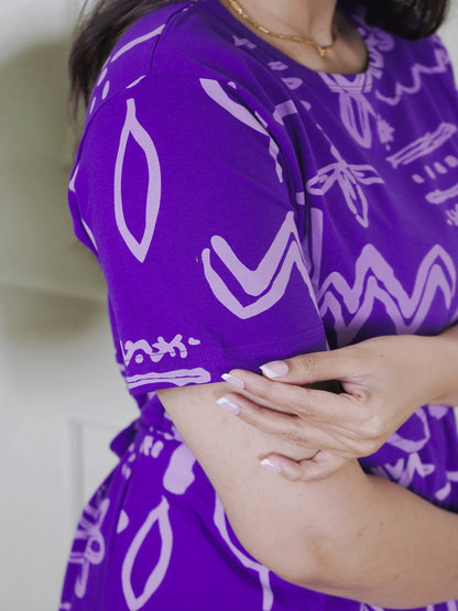Purple Abstract Full Length