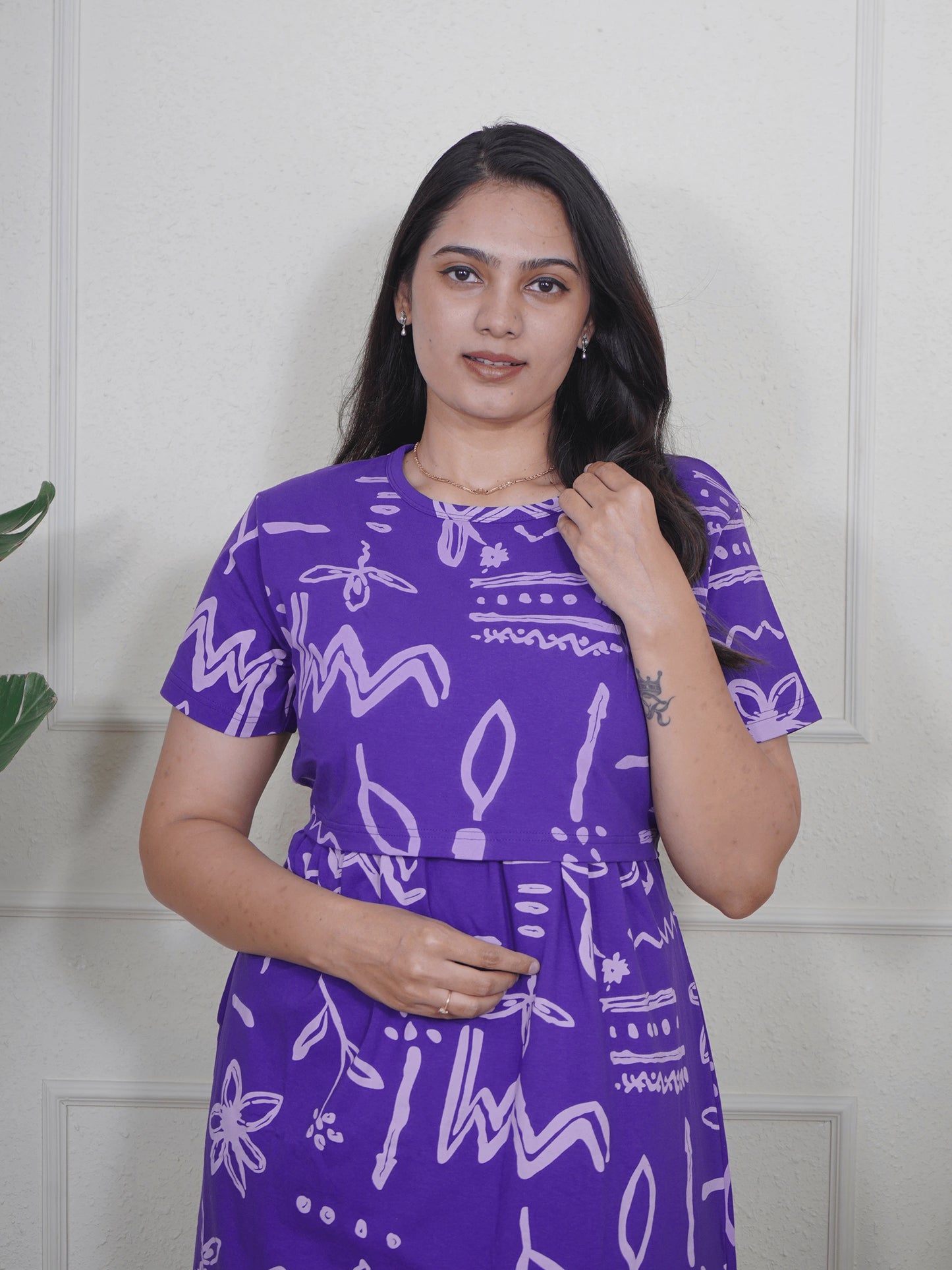 Purple Abstract Full Length