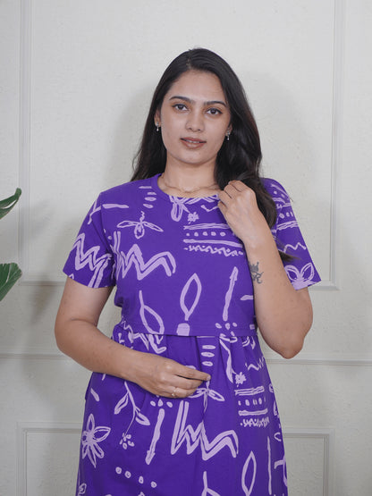Purple Abstract Full Length