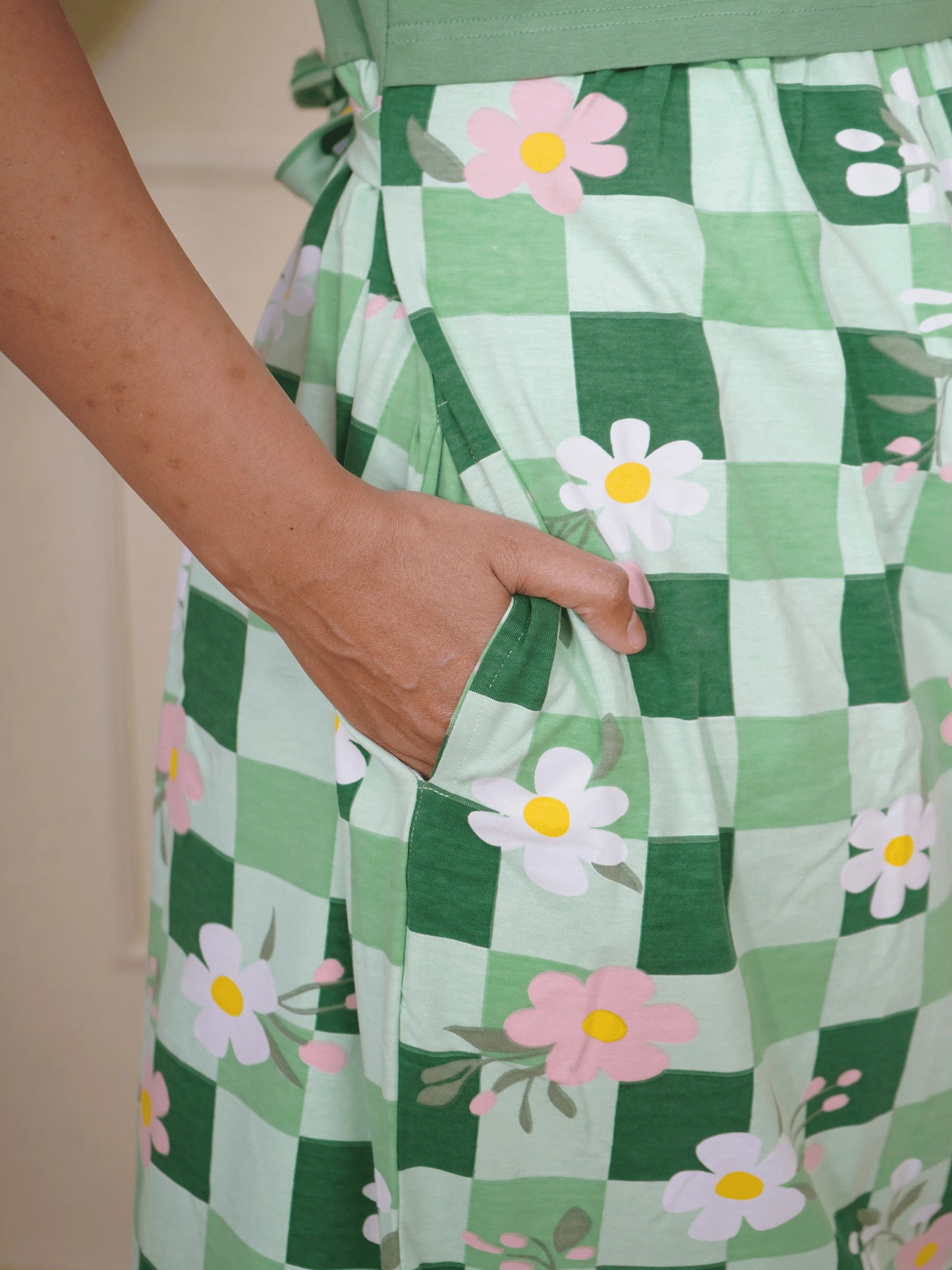 Green Checkered Full Length