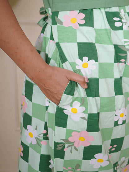 Green Checkered Full Length