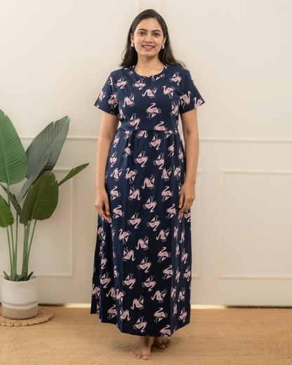 Navy flamingo Full Length