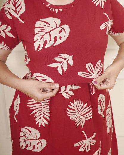 Red leaves Full Length