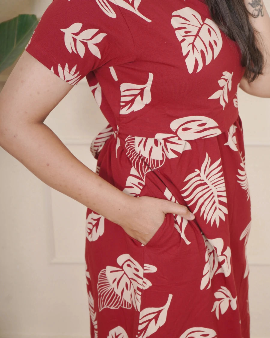 Red leaves Full Length