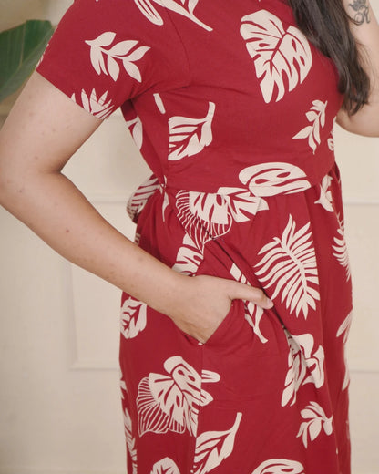 Red leaves Full Length