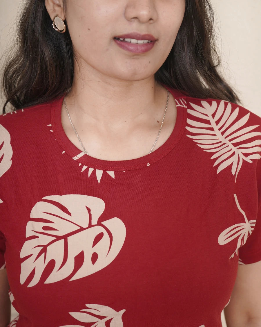 Red leaves Full Length