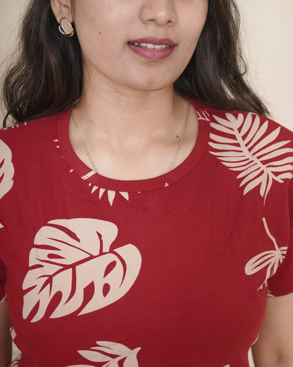 Red leaves Full Length