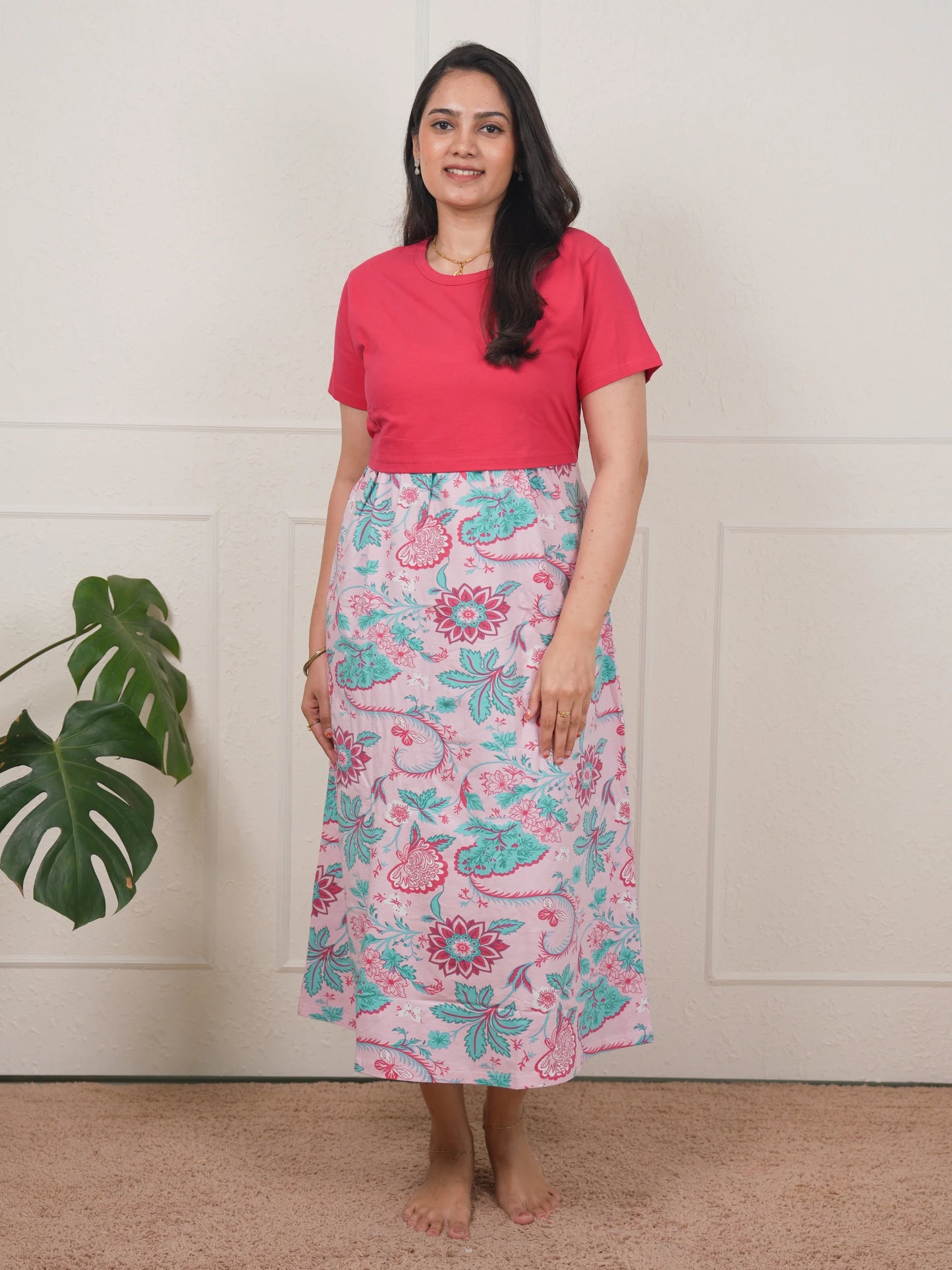 Pink Floral Full Length