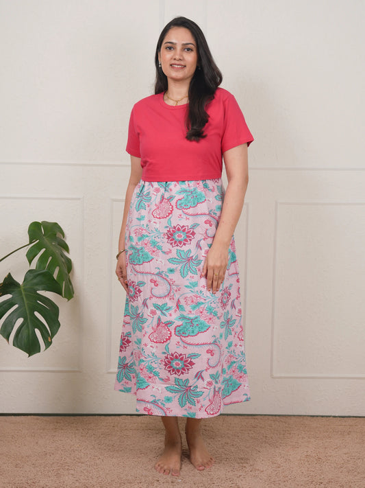 Pink Floral Full Length
