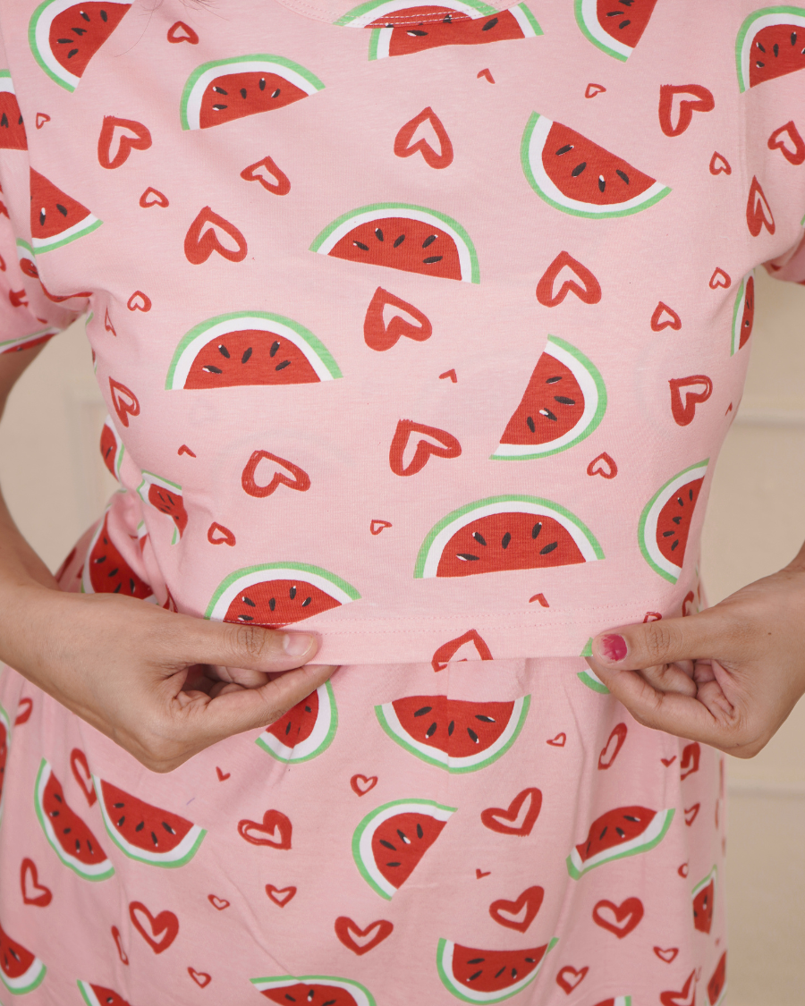 Pink watermelon Calf Length