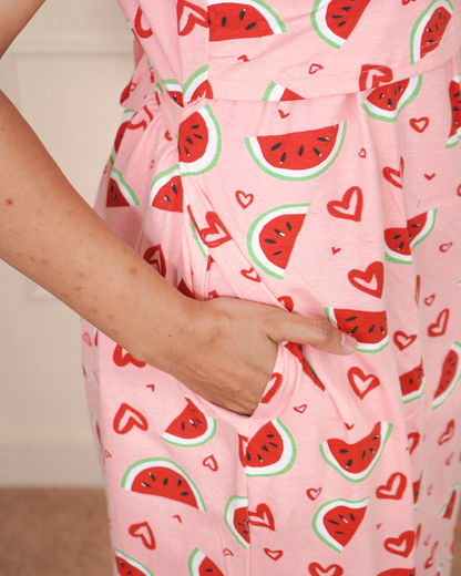 Pink watermelon Calf Length