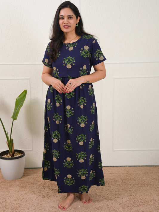 Navy Motif Full Length