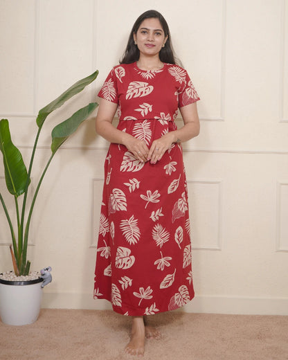 Red leaves Full Length