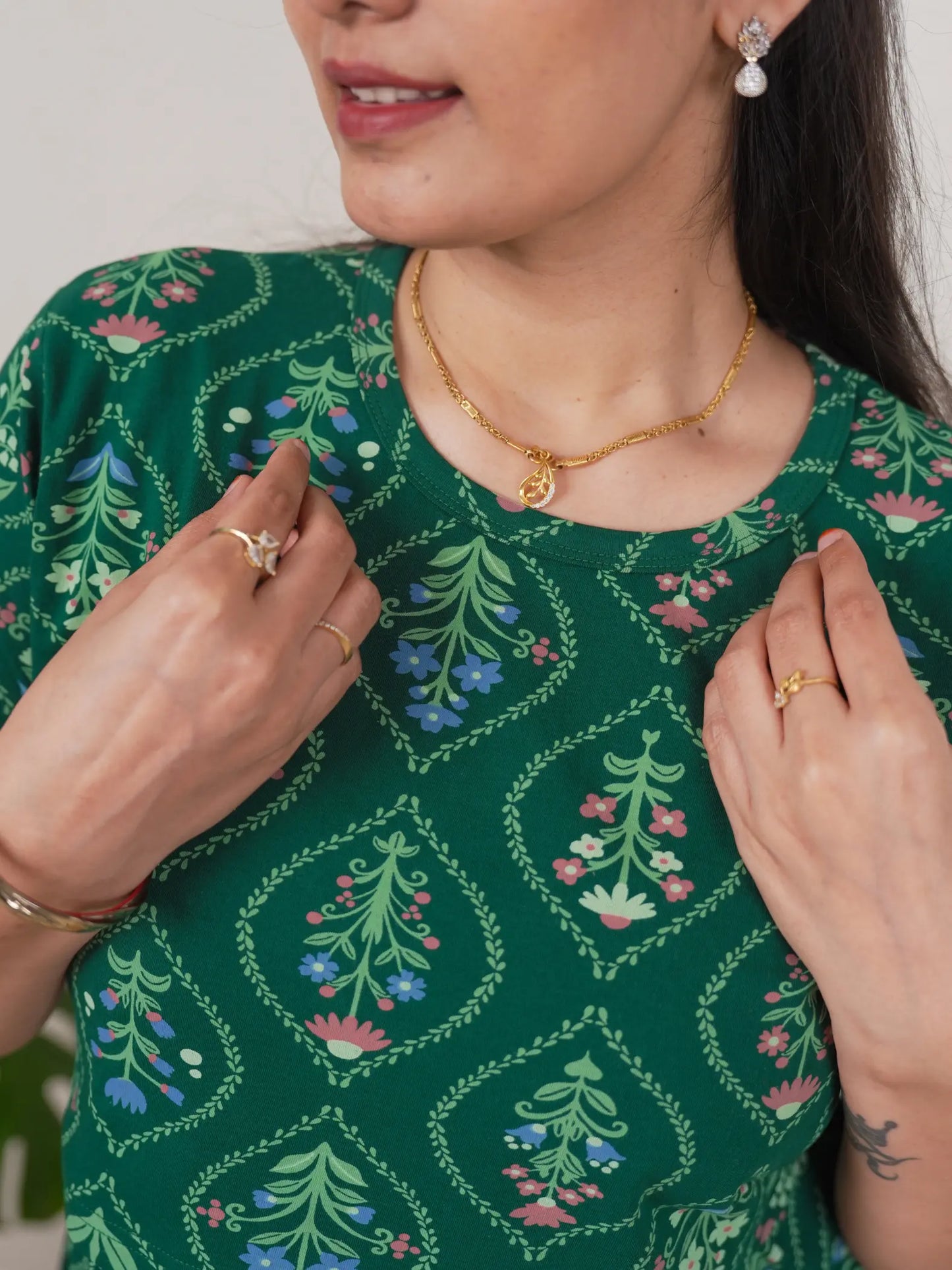 Green Garden Calf Length
