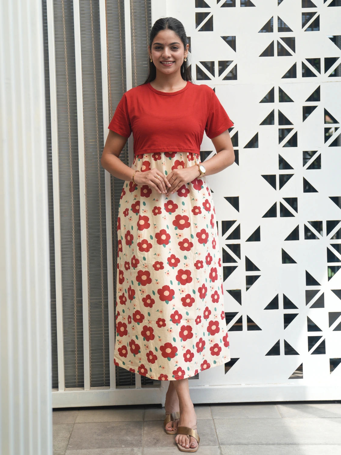 Red Flowers Full Length