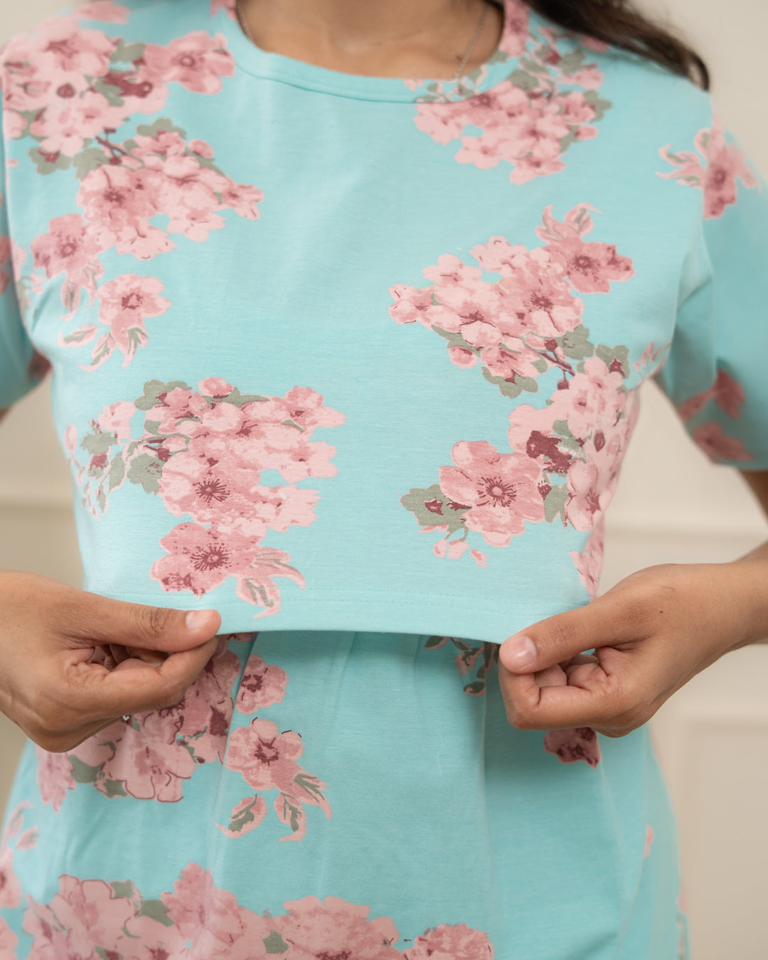 Blue cherry blossom Full Length