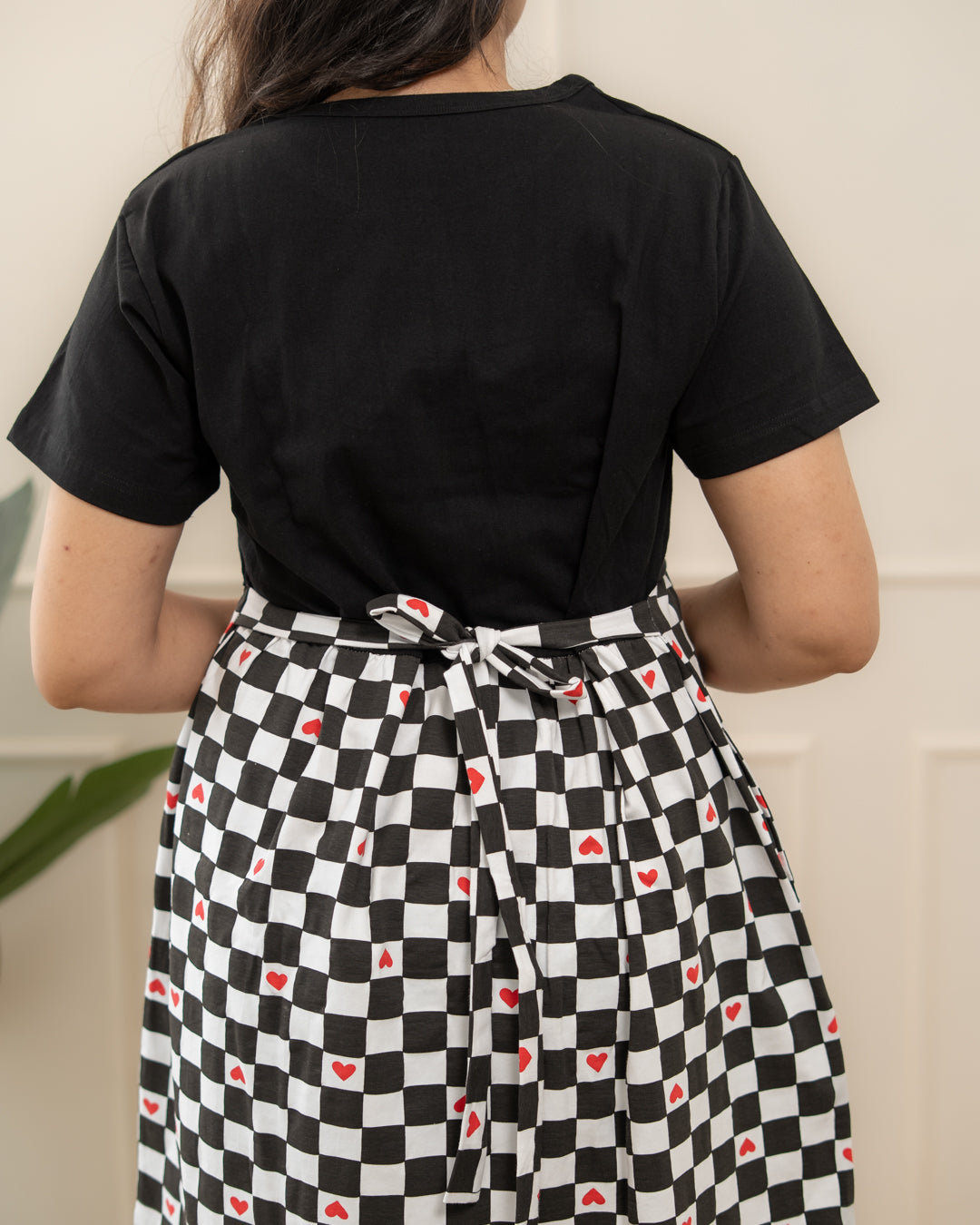 Black and white checked Full Length