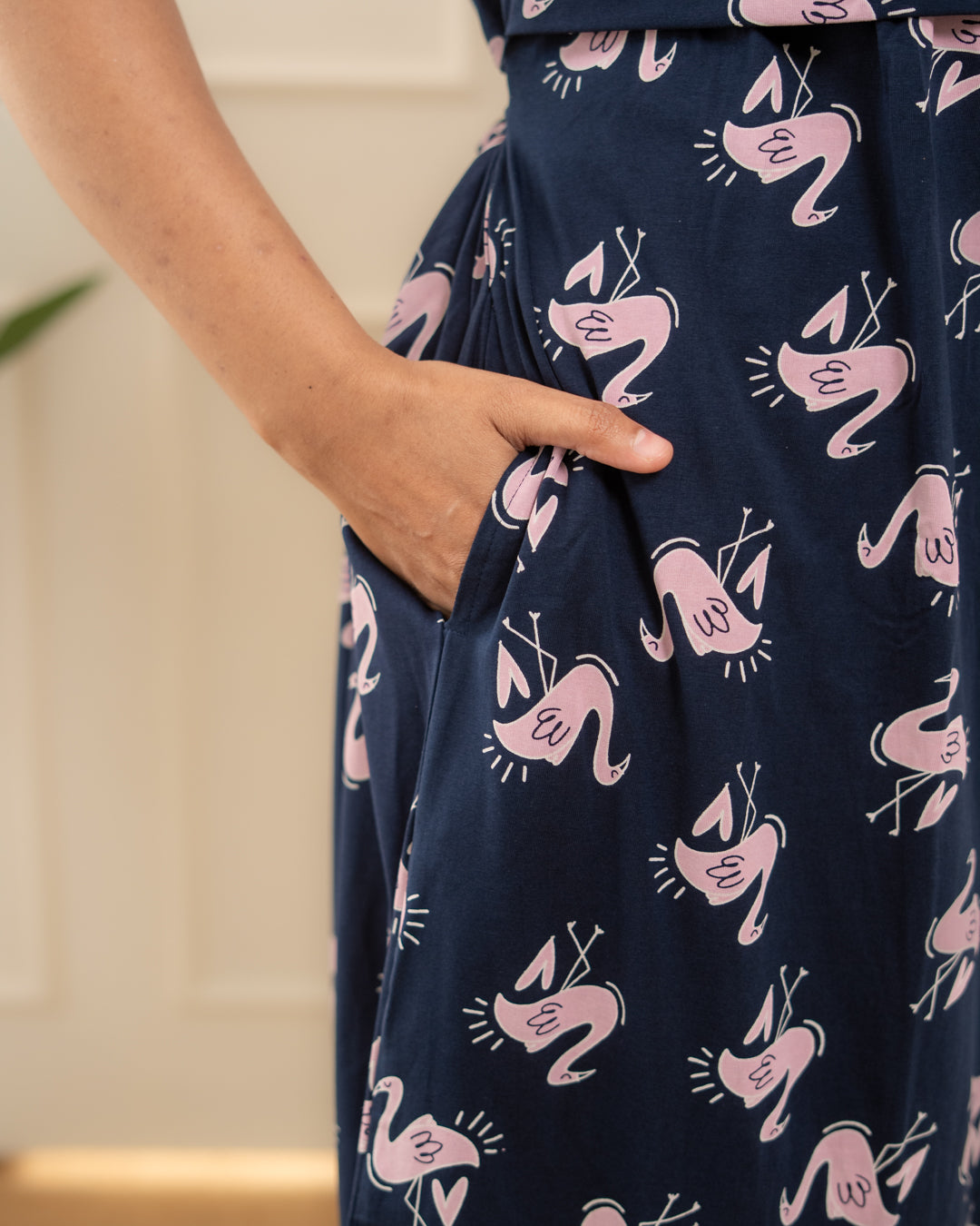 Navy flamingo Full Length